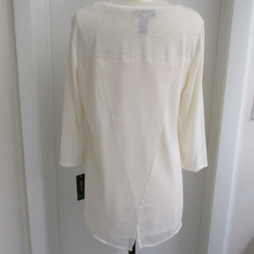 Style & Co. Ivory 3/4 Sleeve Tunic Top - Picture 6 of 8